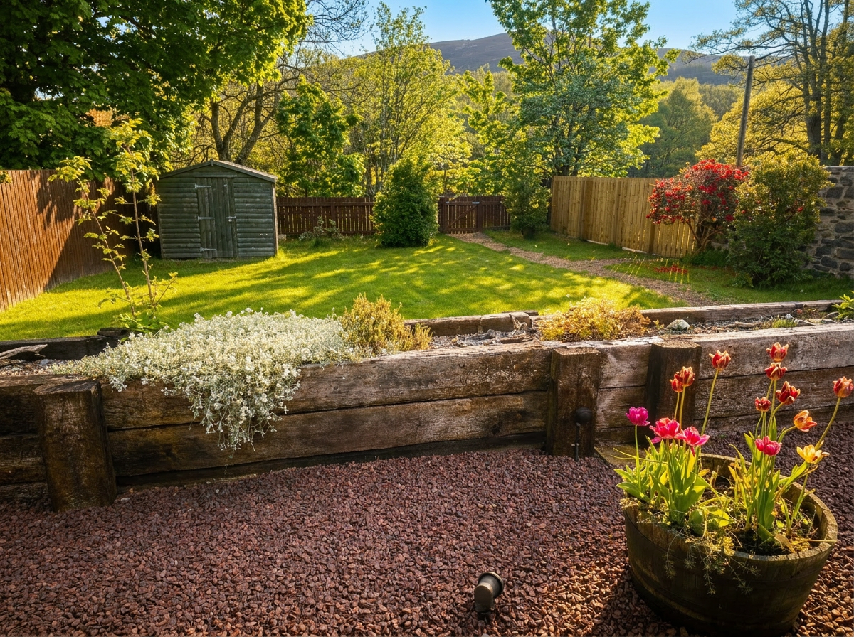 A well-maintained garden by Orange Pod Gardening